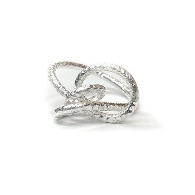 Glitter Rope Ring / Sterling Silver