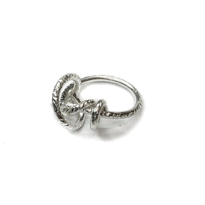 Glitter Rope Ring / Sterling Silver