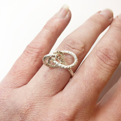 Glitter Rope Ring / Sterling Silver