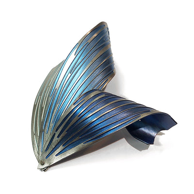Large Petal Brooch - Blue