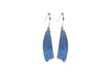 Wing Petal Hook Earrings - Blue
