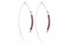 Cleopatra Maroon Sterling Silver Gold Hook Earrings