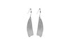 Wing Petal Hook Earrings - Grey