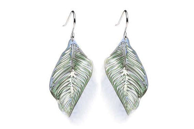 Forest Floor Leaf Earrings Mint