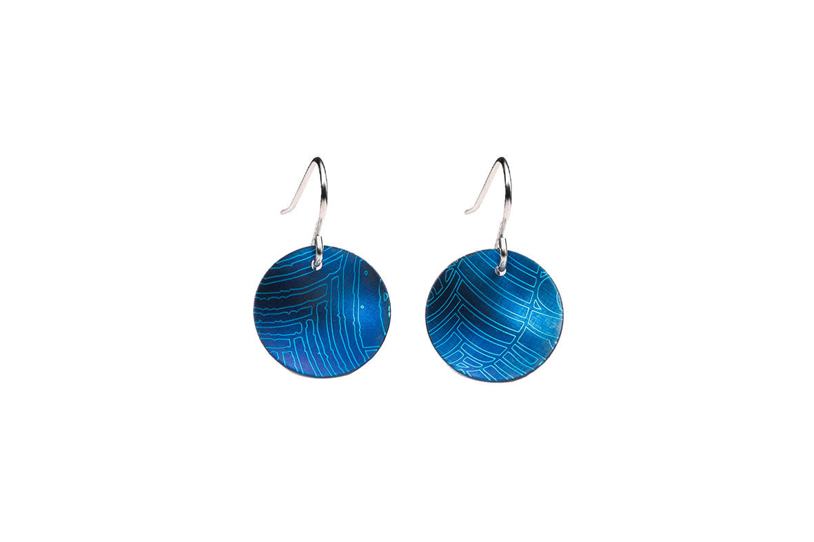 The Minimalist Small Drop Earrings Blue - Main Image