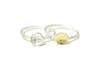 Petite Patterned Two Ring Stack