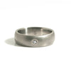 Titanium Ring / Sterling Silver Inlay / Diamond